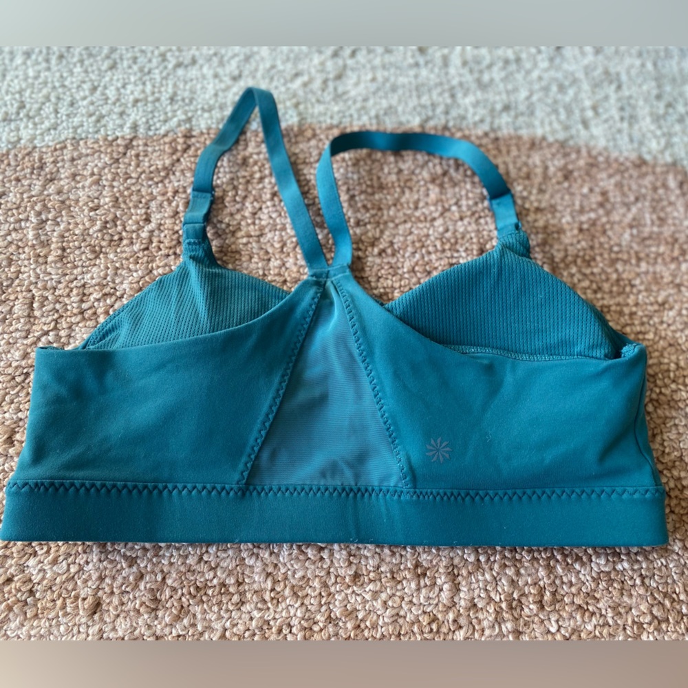 Athleta Green/Teal Sportsbra Medium - Picture 2 of 4
